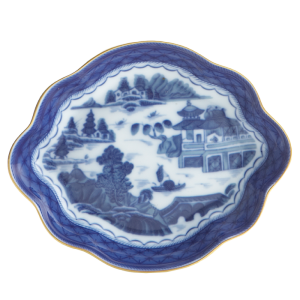 Mottahedeh Blue Canton Lobed Tray Medium