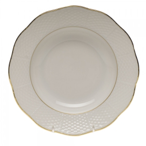 Herend Golden Edge Rim Soup Plate8"D