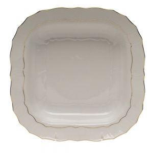 Herend Golden Edge Square Fruit Dish11"Sq