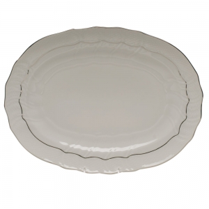 Herend Platinum Edge Platter15"L X 11.5"W
