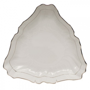 Herend Platinum Edge Triangle Dish9.5"L