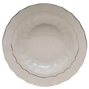 Herend Platinum Edge Rim Soup9.5"D