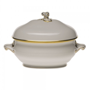Herend Gwendolyn Tureen W/Twist (2 Qt) 13"L X 9