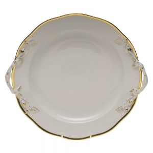 Herend Gwendolyn Chop Plate W/Handles12"D