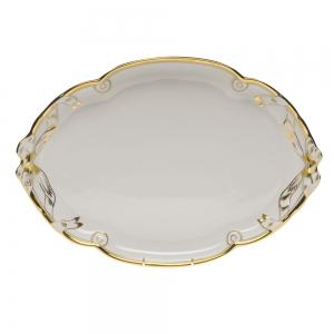 Herend Gwendolyn Ribbon Tray11"W X 15.75"L