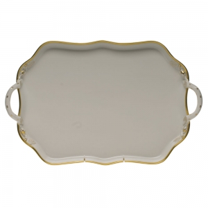 Herend Gwendolyn Rectangular Tray w /Handles - 18"