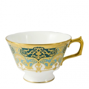 Royal Crown Derby Heritage Forest Green & Turquoise Tea Cup