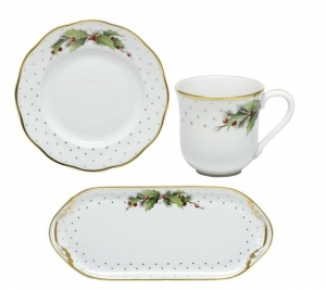 Herend Winter Shimmer 9 Piece Dessert Set