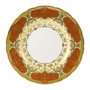 Royal Crown Derby Heritage Red & Cream Dinner Plate