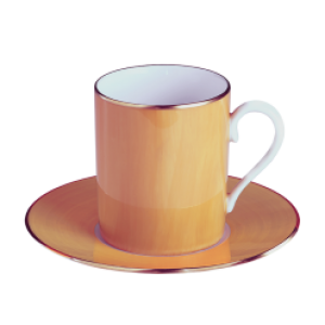 Haviland Parlon Lexington Orange Tall Cup & Saucer