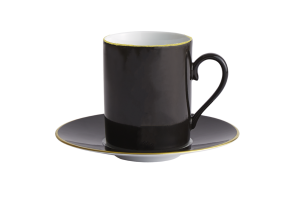 Haviland & Parlon Lexington Black Tall Cup and Saucer
