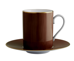 Haviland Parlon Lexington Chocolate Tall Cup & Saucer