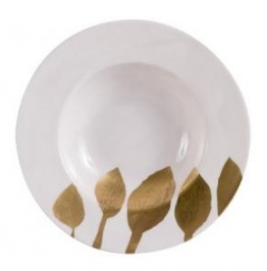 Haviland Parlon Daphne White Rim Soup Plate - 9"