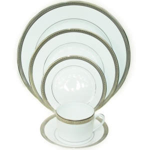 Haviland Parlon  Malmaison Platinum Five Piece Place Setting