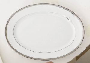 Haviland Parlon  Malmaison Platinum Oval Platter Large