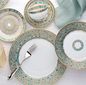 Haviland Parlon  Syracuse Turquoise 5 Piece Place Setting