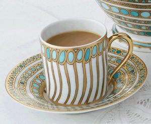 Haviland Parlon  Syracuse Turquoise Demitasse Cup and Saucer