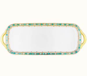 Haviland Parlon  Syracuse Turquoise Rectangular Sandwich Tray