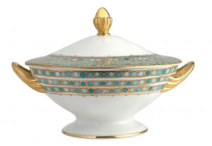 Haviland Parlon Syracuse Turquoise Soup Tureen - 2 Quart
