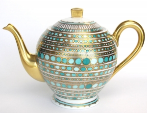 Haviland Parlon  Syracuse Turquoise Coffee Pot