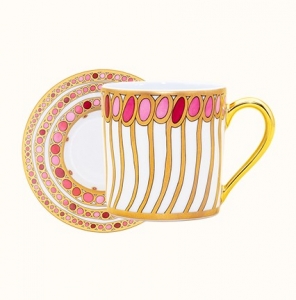 Haviland Parlon  Syracuse Rose Demitasse Cup and Saucer