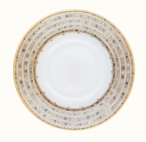 Haviland Parlon  Syracuse Taupe Rim Soup Plate