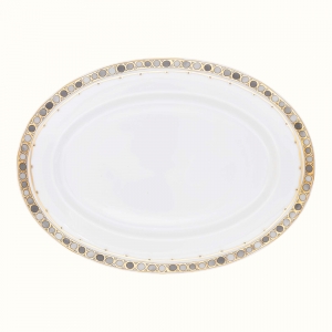 Haviland Parlon  Syracuse Taupe Oval Platter Small