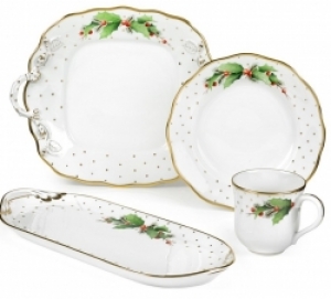 Herend Winter Shimmer 14 Piece Dessert Set