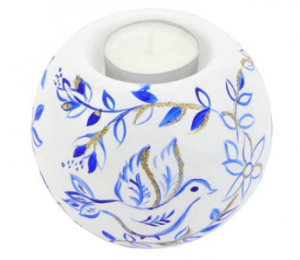 Vietri Illuminare Blue Birds Votive