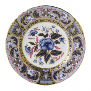 Royal Crown Derby Imari Accents Blue Camellias Accent Plate
