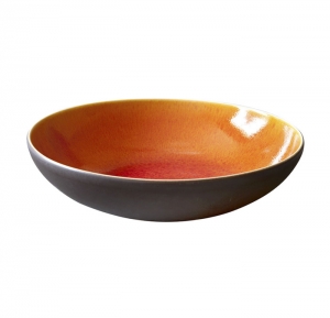 Jars Tourron Orange Deep Pasta Plate - 9.06"