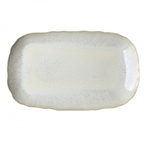 Jars Plume Perle/White Platter/Rectangular Dish - 15.4"