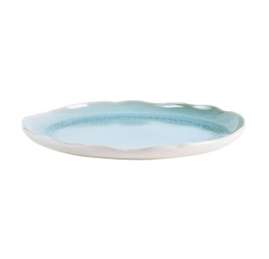 Jars Plume Atoll/Blue Pie Dish/Platter - 12.4"