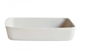Jars Cantine Craie/White Platter/Rectangular Dish - 10.9"