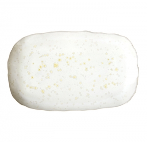 Jars Plume Nacre/White Platter/Rectangular Dish - 15.4"
