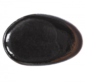 Jars Wabi Kemuri/Brown Oval Platter - 14.7"