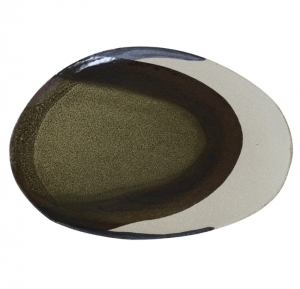 Jars Wabi Seidou/Green Oval Platter - 14.7"