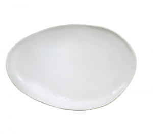 Jars Wabi Blanc/White Oval Platter - 14.7"