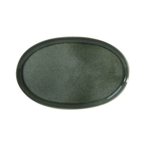 Jars Maguelone Orage Uni/Green Platter/ Oval Tray - 10.6"