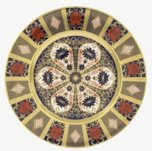 Royal Crown Derby Old Imari Solid Gold Band Dinner Plate - 10.6"
