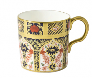 Royal Crown Derby Old Imari Solid Gold Band Coffee Cup