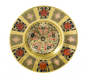 Royal Crown Derby Old Imari Solid Gold Band Coffee Saucer