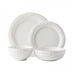 Juliska Berry & Thread French Panel Whitewash 4 Piece Setting