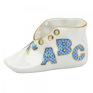 Herend ABC Baby Shoe - Blue