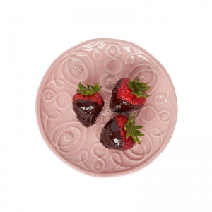 Juliska Jardins Du Monde Side/Cocktail Plate Assorted Set/4 - Blush