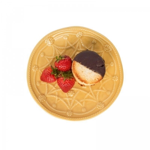 Juliska Jardins Du Monde Side/Cocktail Plate Assorted Set/4 - Daffodil
