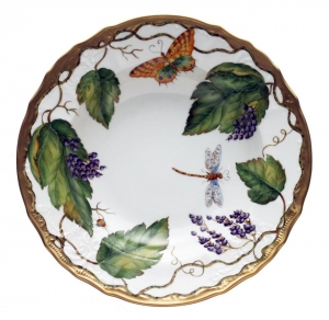 Anna Weatherley Wildberry Lavender Rim Soup Plate