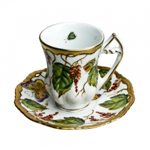 Anna Weatherley Wildberry Red Espresso Cup & Saucer