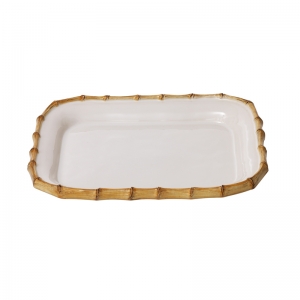 Juliska Classic Bamboo Small Rectangular Platter Natural