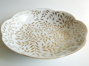 Royal Limoges Olivier Gold Round Deep Platter